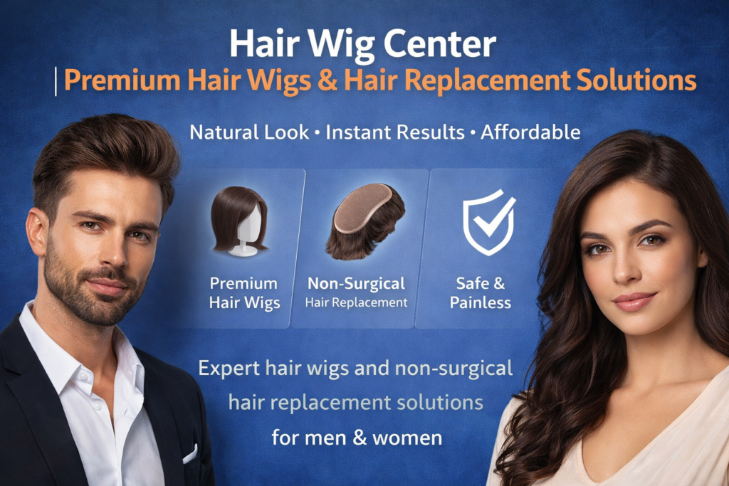 Hair Wig Center premium hair wigs and non surgical hair replacement solutions for men and women natural look