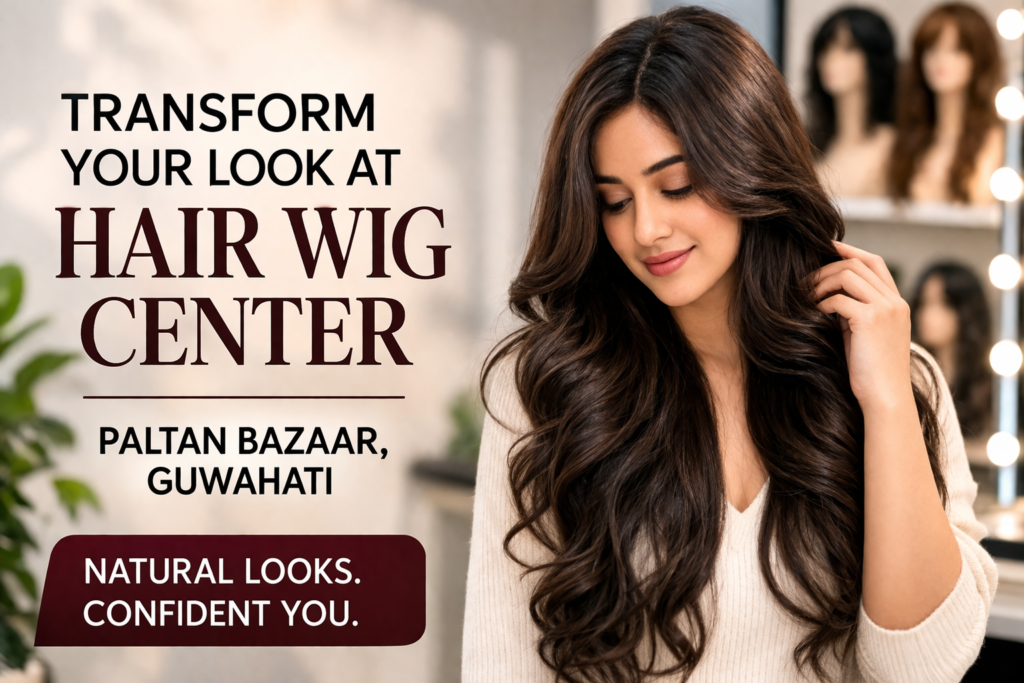 Transform Your Look at Hair Wig Center Paltan Bazaar, Guwahati with natural-looking wigs. Enhance your confidence and style with high-quality hair solutions.